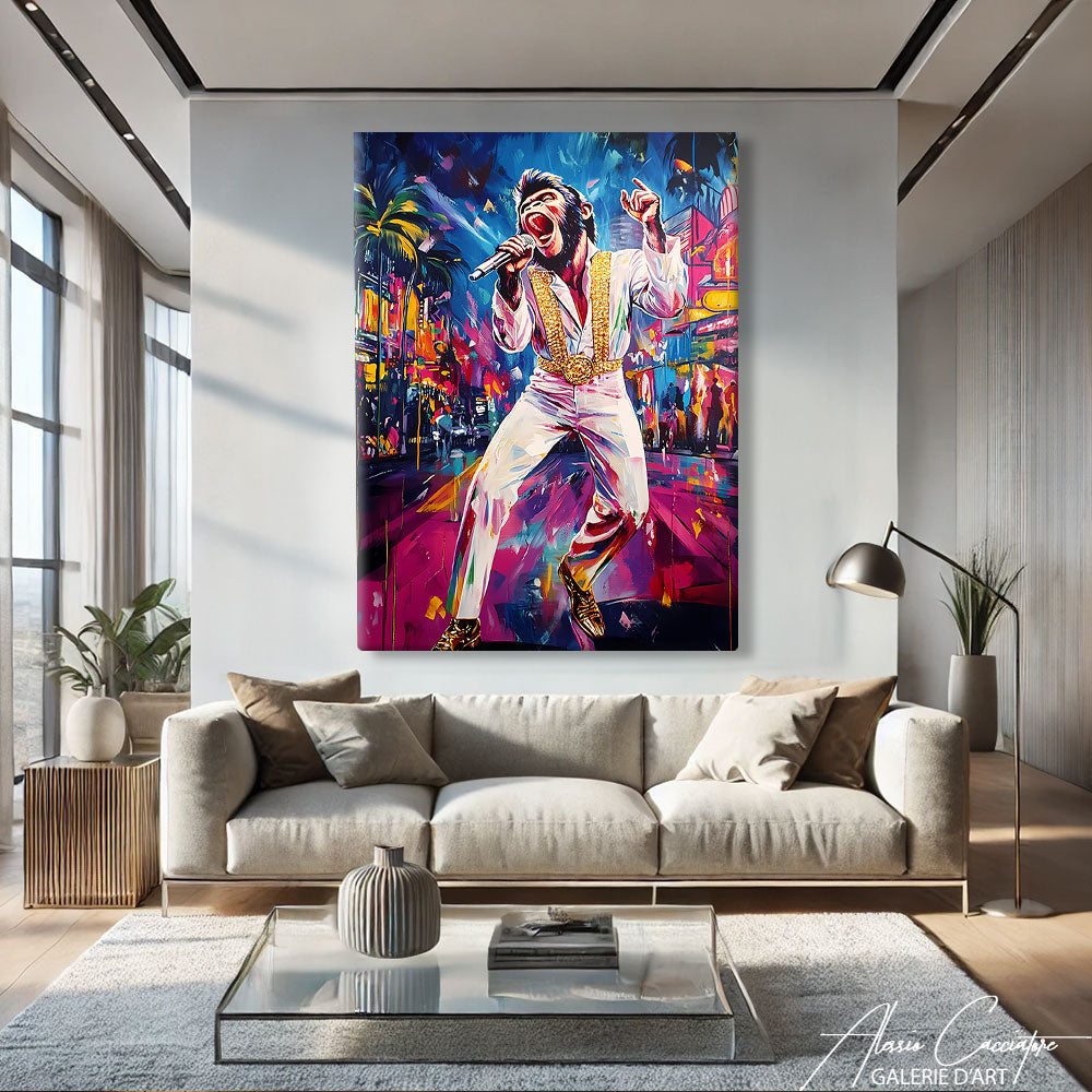Tableau Singe Rock N Roll Pop
