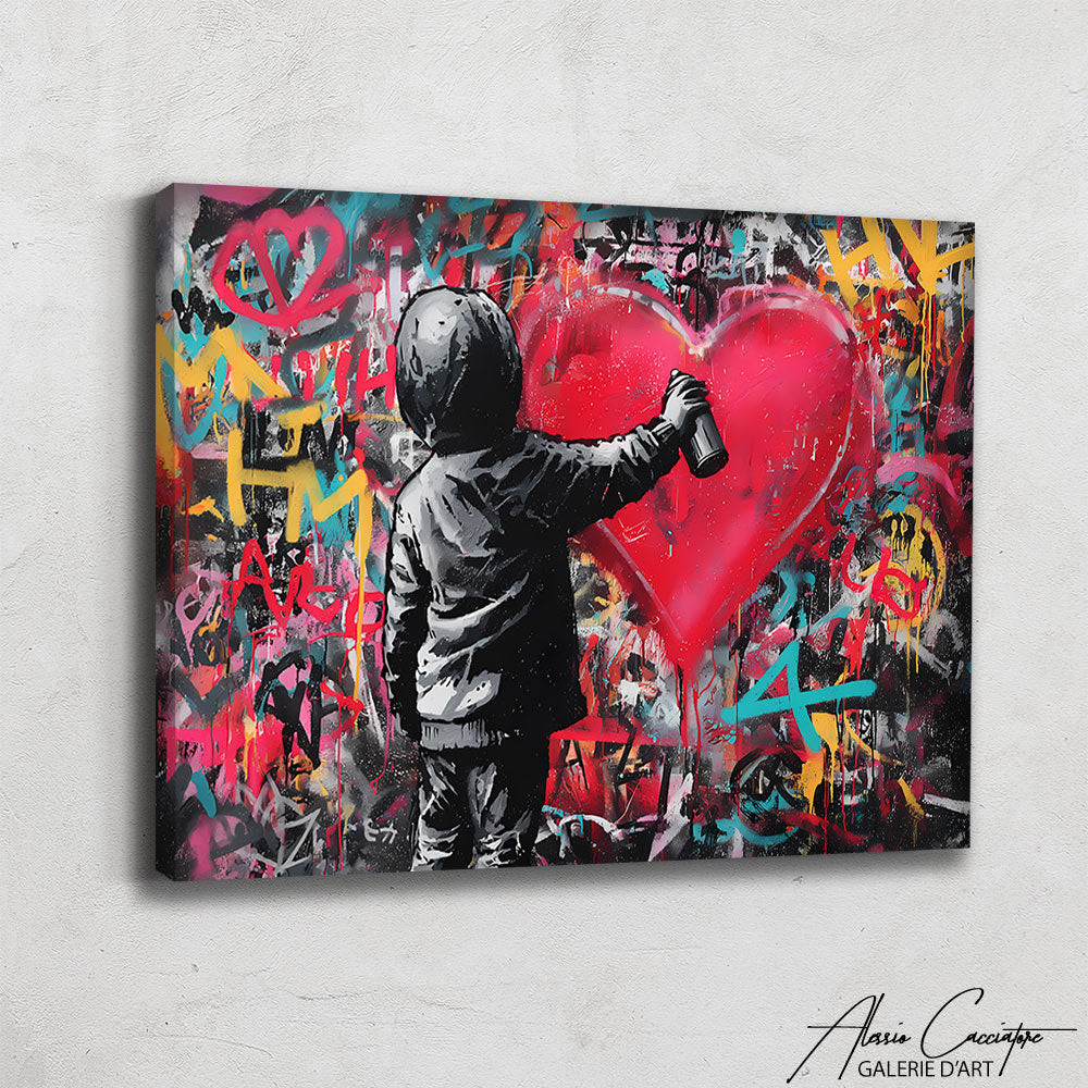 Tableau Street Art Amour