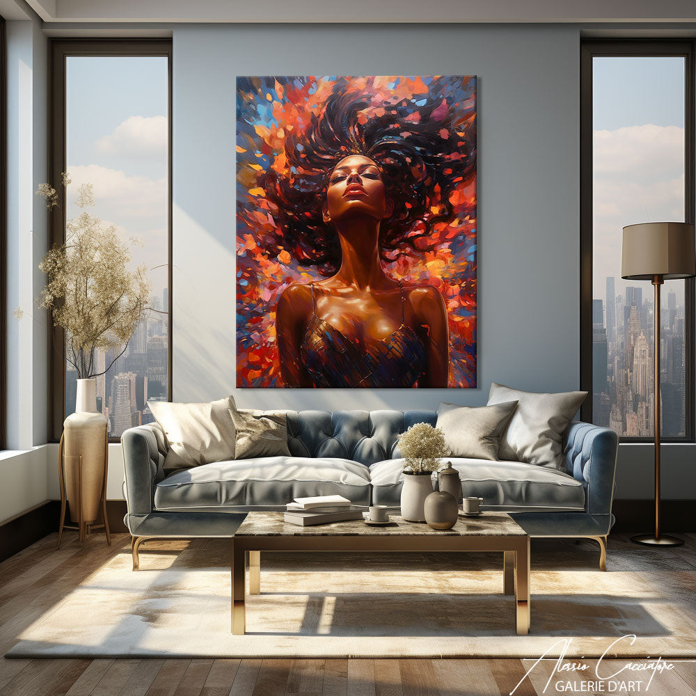 tableau de peinture femme africaine