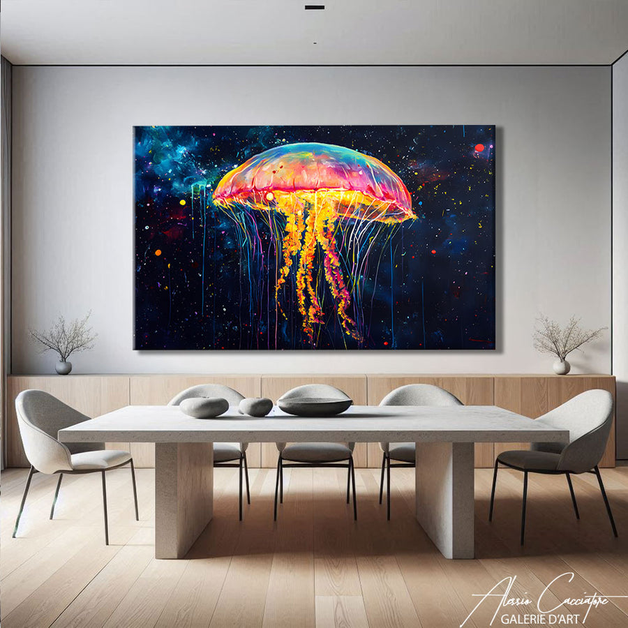 TABLEAU MEDUSE ABSTRAIT – mise en situation