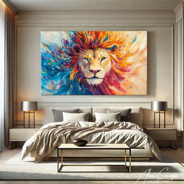 Toile Lion Couleur