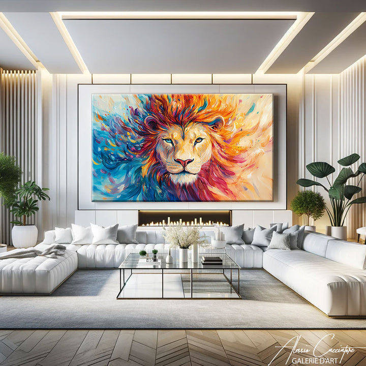 Tableau de Lion Contemporain