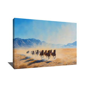 TABLEAU CHEVAUX DÉSERT
