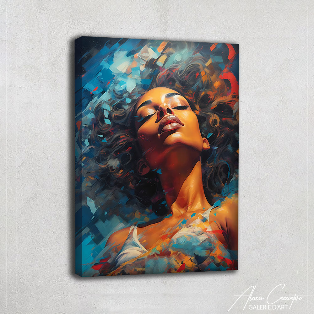 Peinture Abstraite Femme Africaine