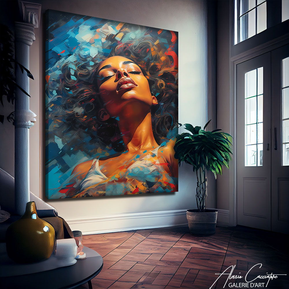 tableau de peinture femme africaine