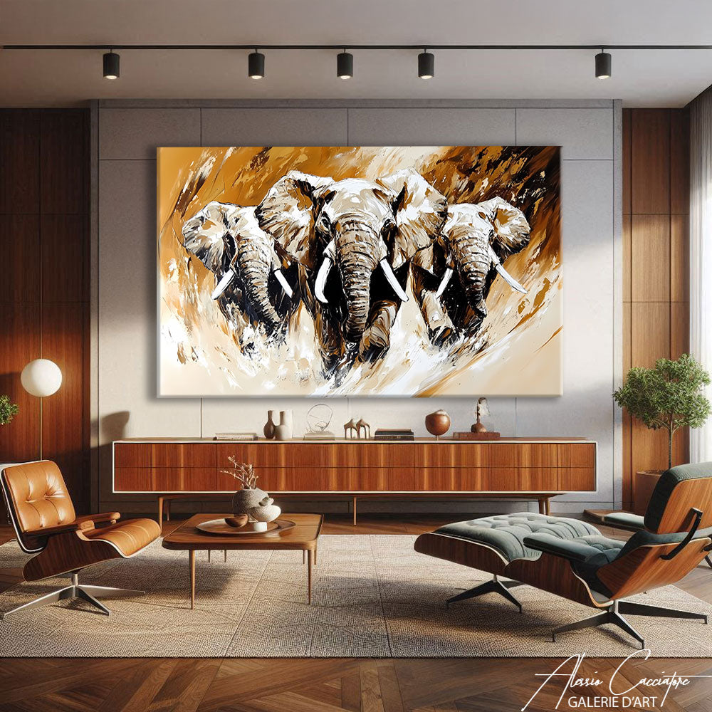 TABLEAU ÉLÉPHANT D'AFRIQUE