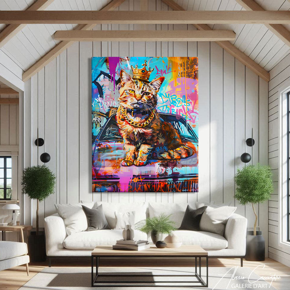 Tableau Chat Couronne