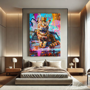 Tableau Chat Street Art 