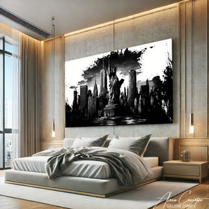 tableau new york noir et blanc