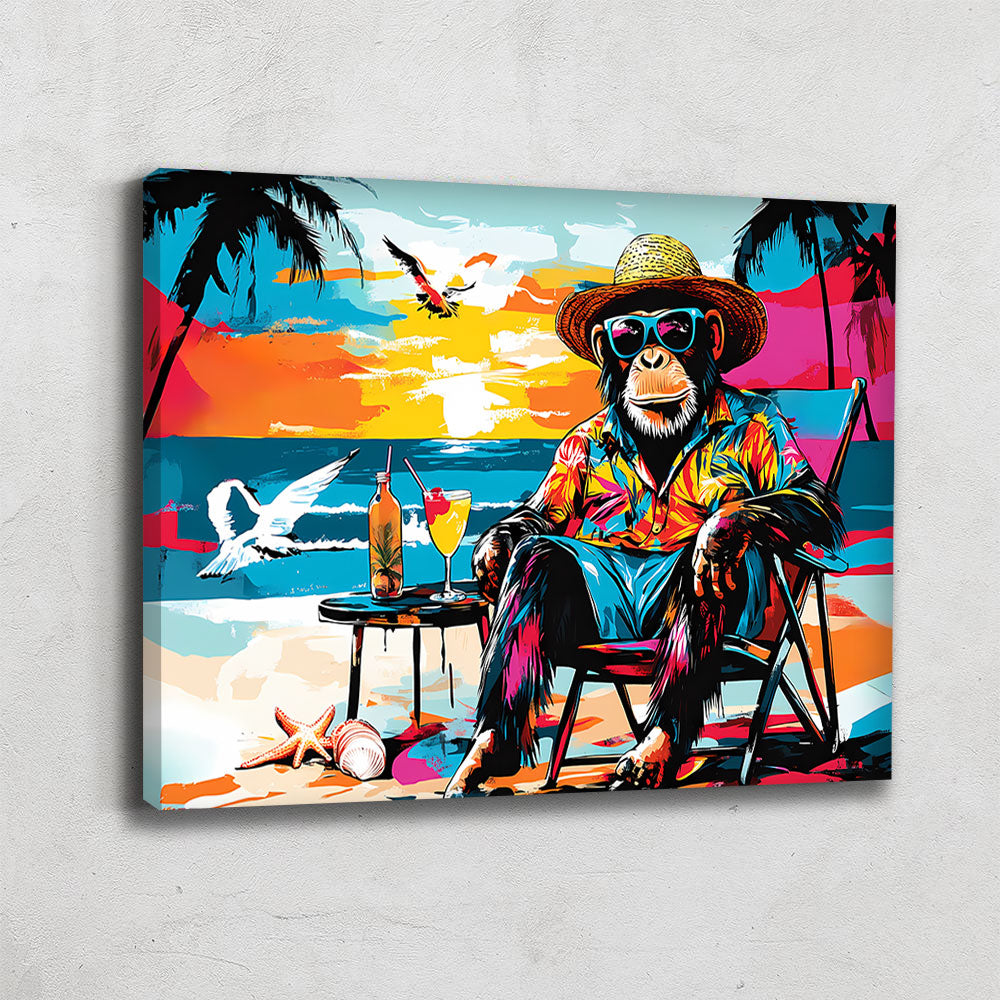 TABLEAU SINGE FUN POP ART