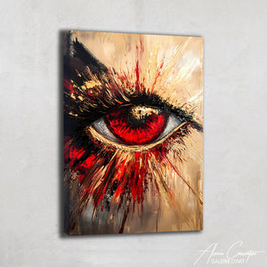 Tableau Abstrait Rouge Noir Gris Blanc