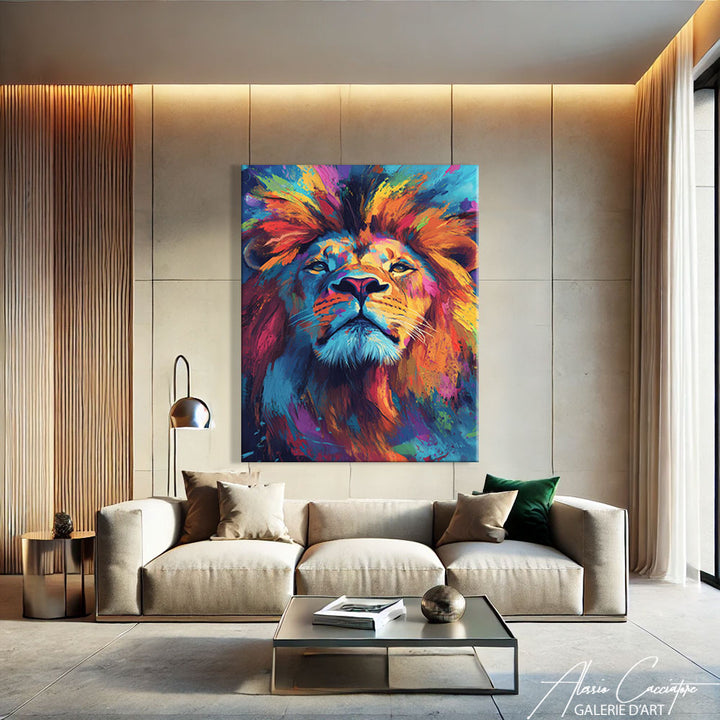 Tableau avec un Lion