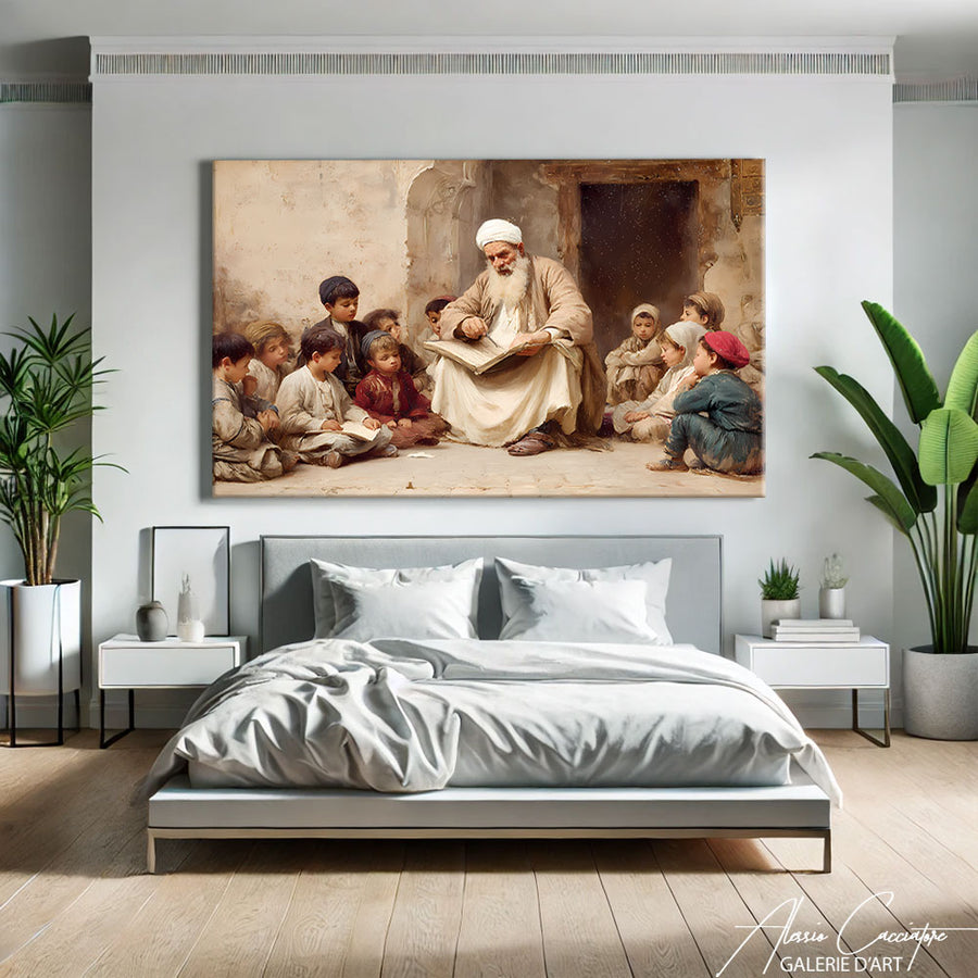 Tableau Arabe Beige – mise en situation
