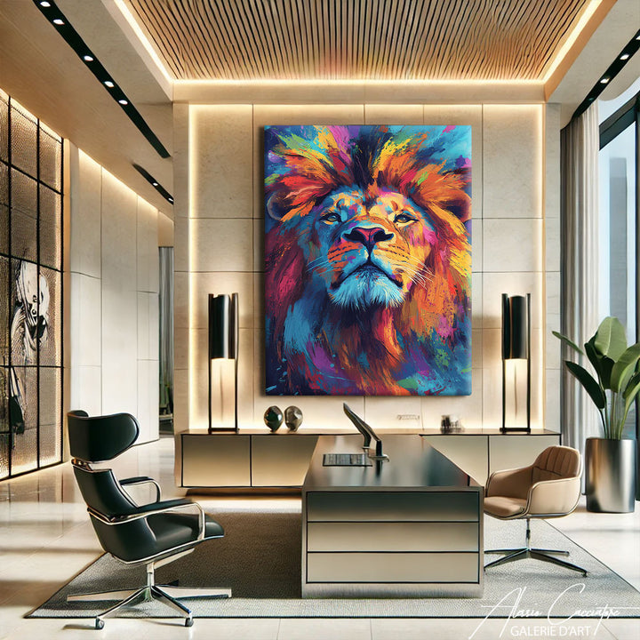 Tableau avec Lion