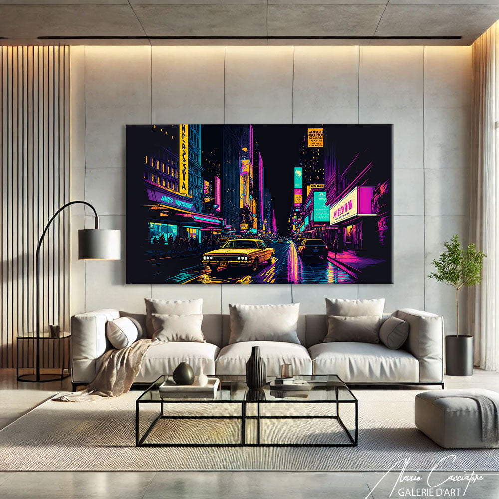 Tableau New york la nuit