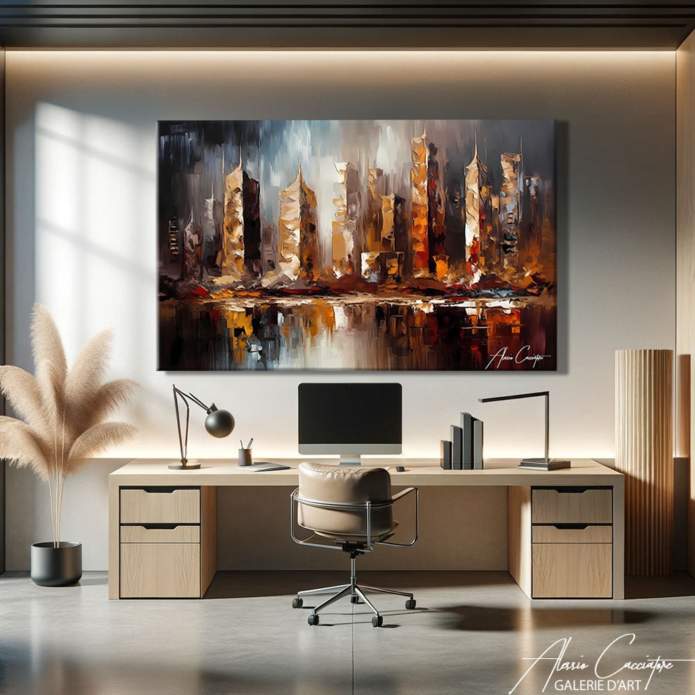 tableau new york abstrait