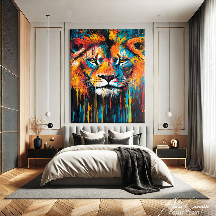 Tableau Lion Pop Art