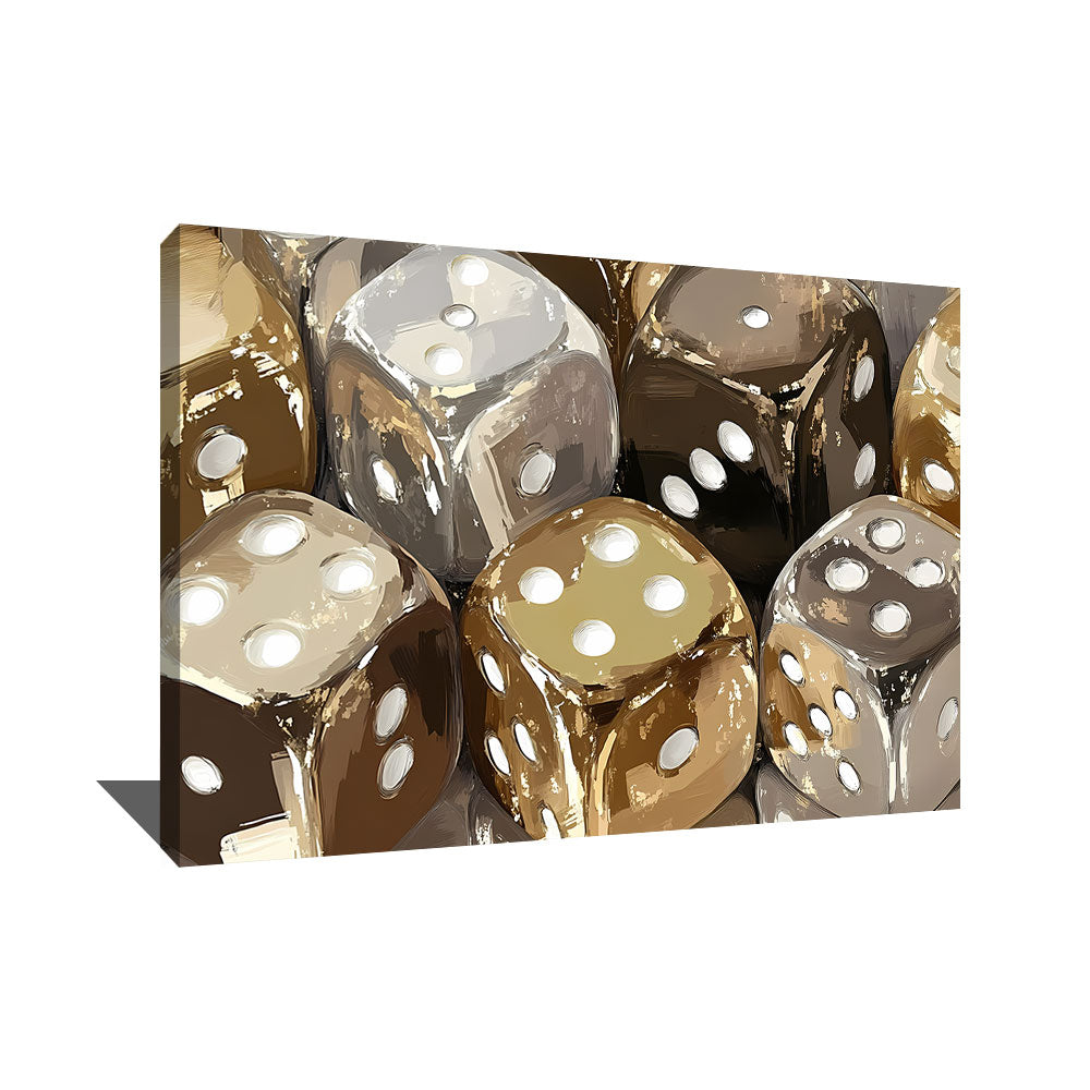 Tableau dés abstrait