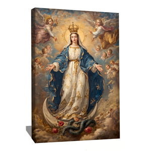 Tableau Ange Et Vierge Marie