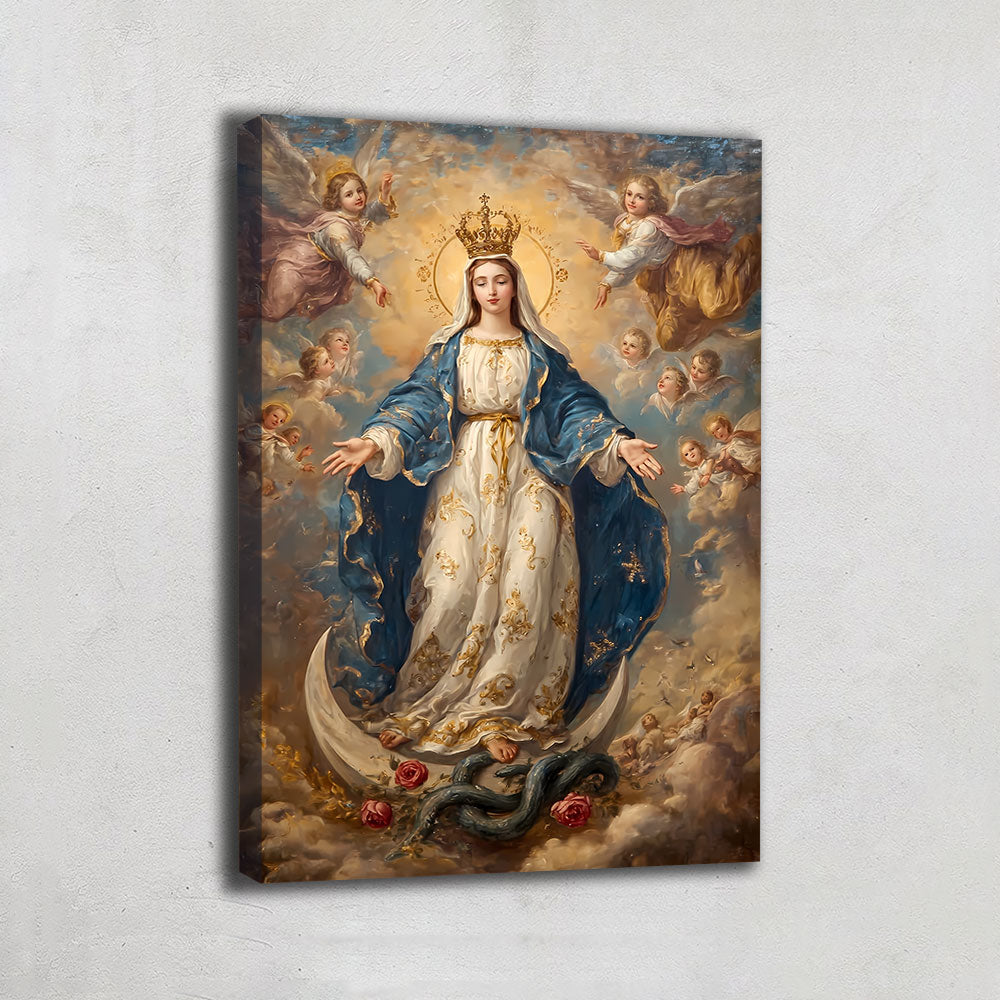 Tableau Ange Et Vierge Marie