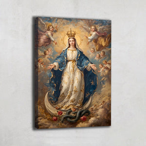 Tableau Ange Et Vierge Marie