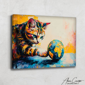 Tableau Peinture Chat Moderne