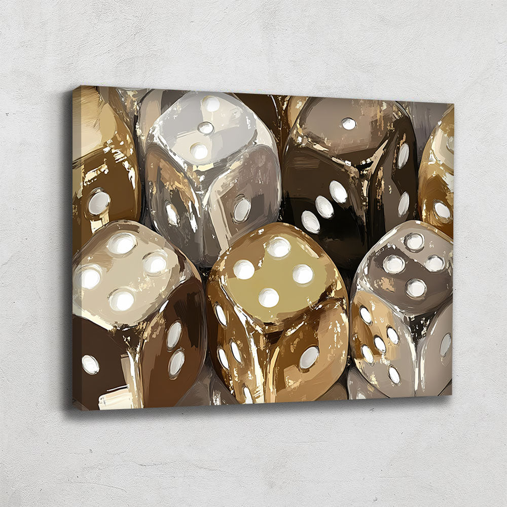 Tableau dés abstrait