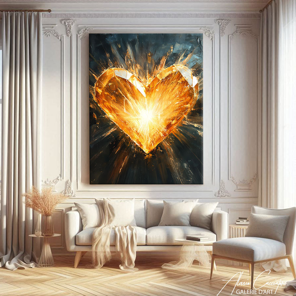 Tableau Coeur Abstrait