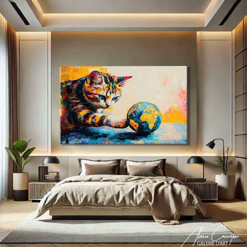 Tableau Chat Moderne