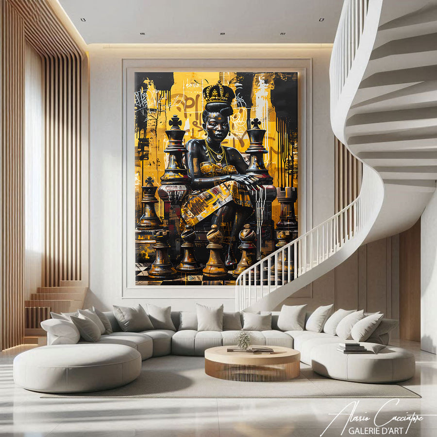 Grand Tableau Mural Street Art – mise en situation