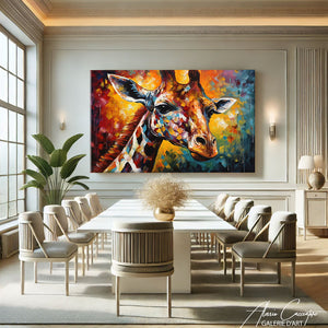 tableau giraffe coloré