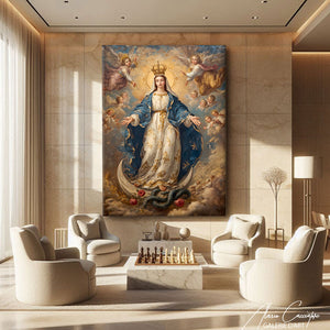 Tableau Ange Et Vierge Marie
