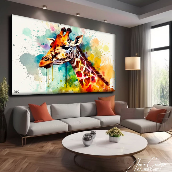 image tableau girafe