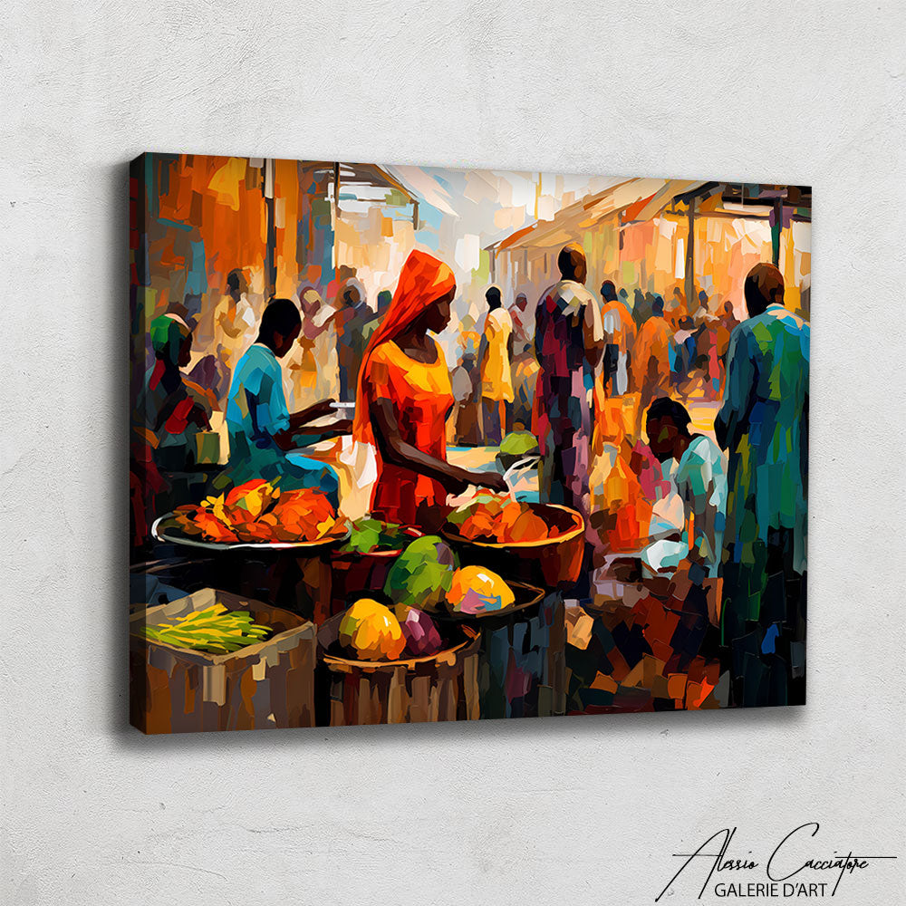 peinture marché africain