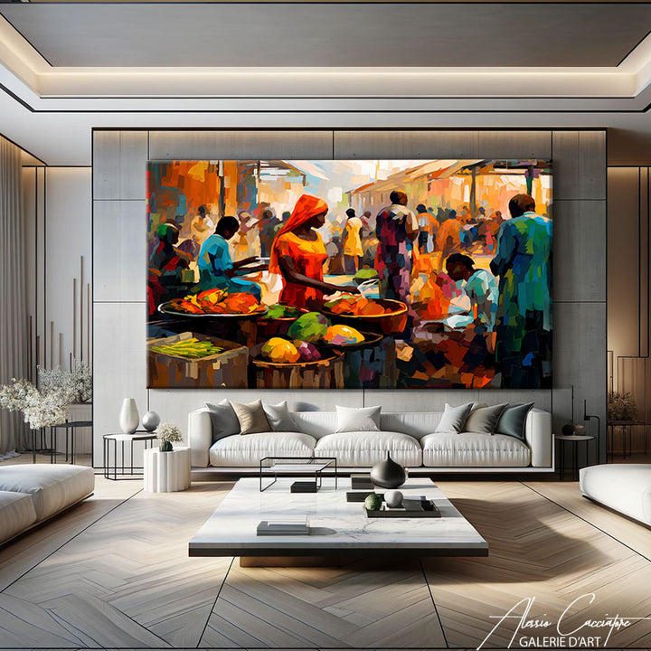 peinture marché africain