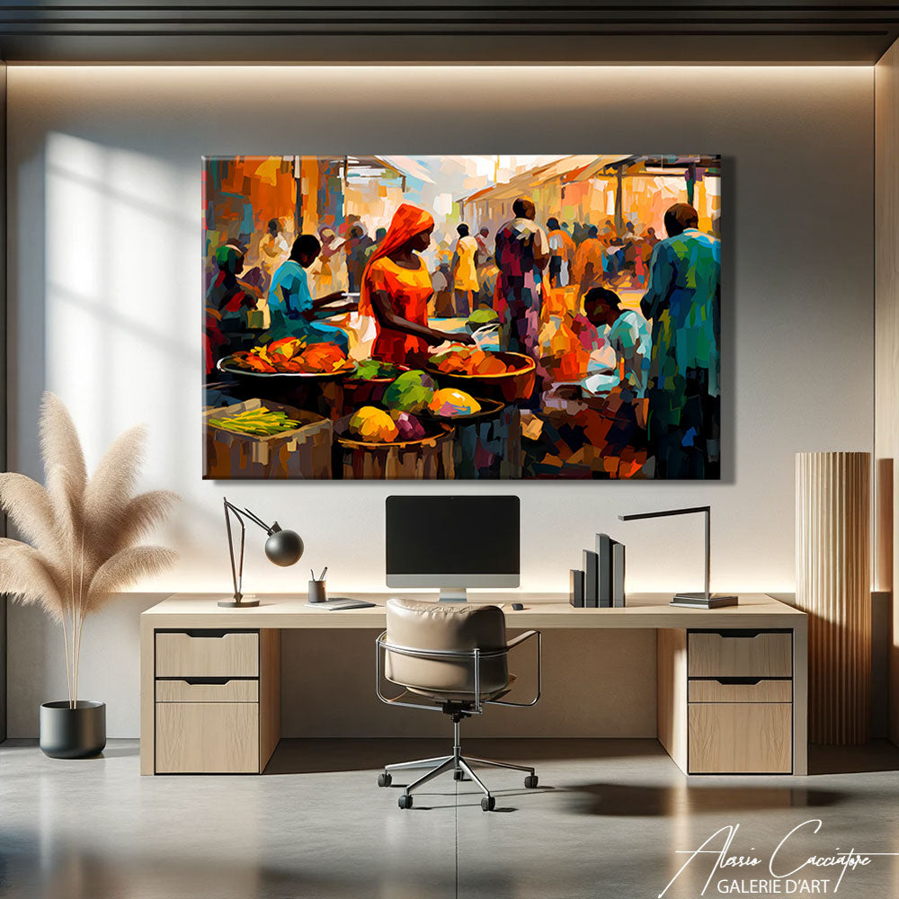 tableau paysage africain