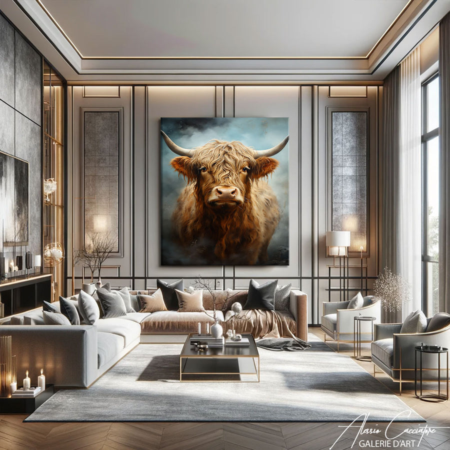 TABLEAU HIGHLAND COW – mise en situation