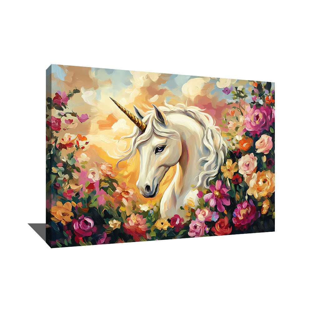 TABLEAU LICORNE FLORAL