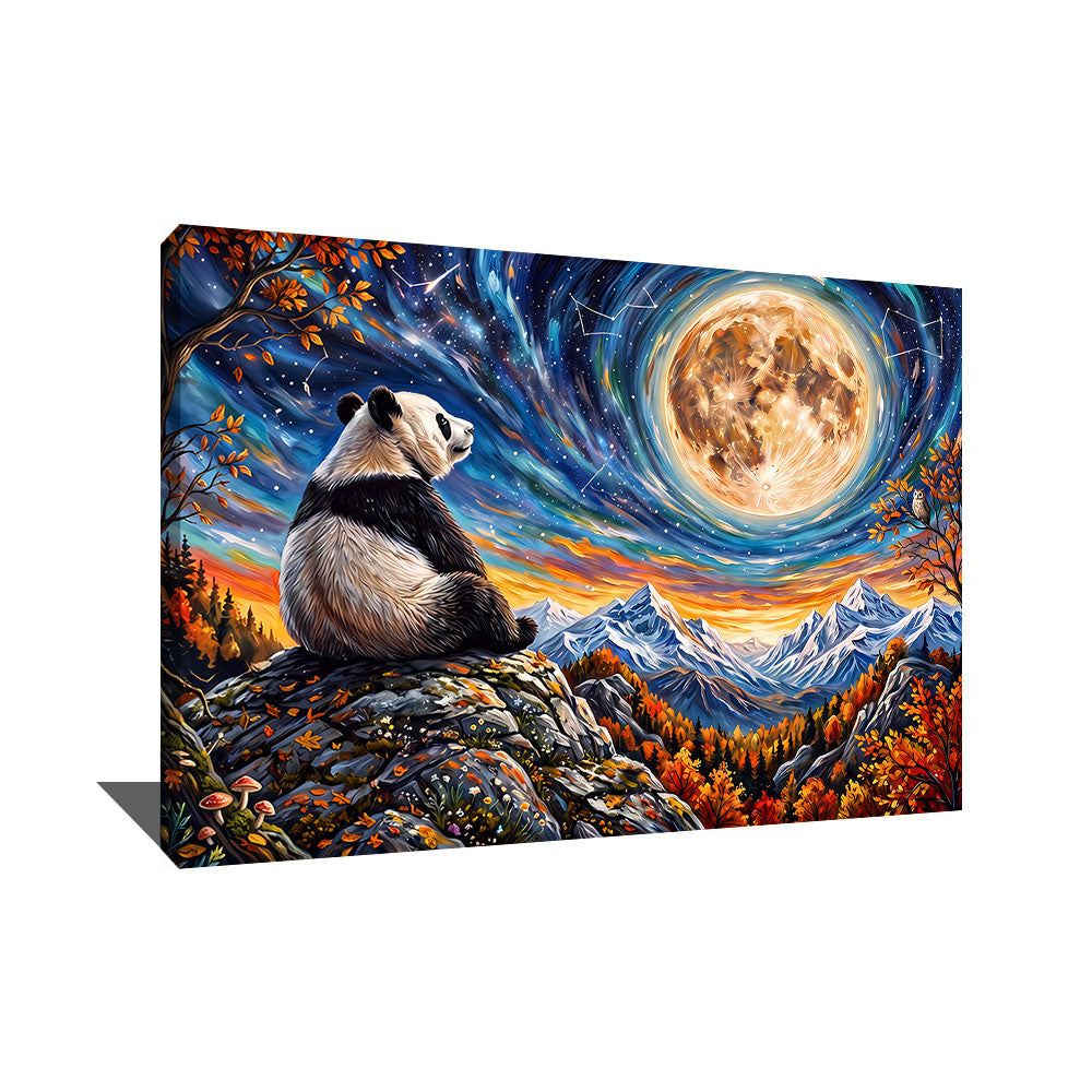Tableau Panda Multicolore