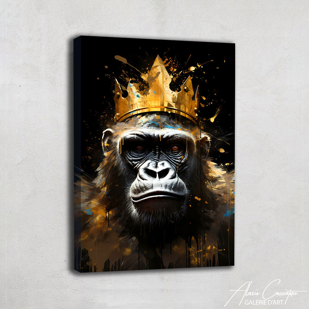 tableau gorille noir