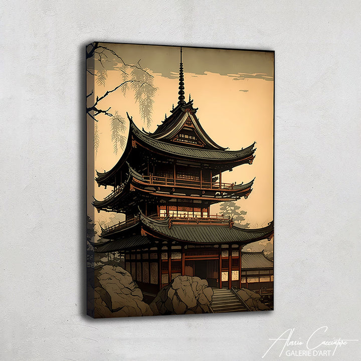 Peinture Temple Japonais