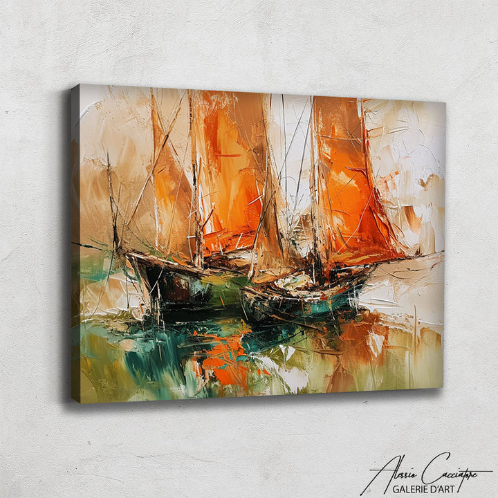 peinture bateau abstrait