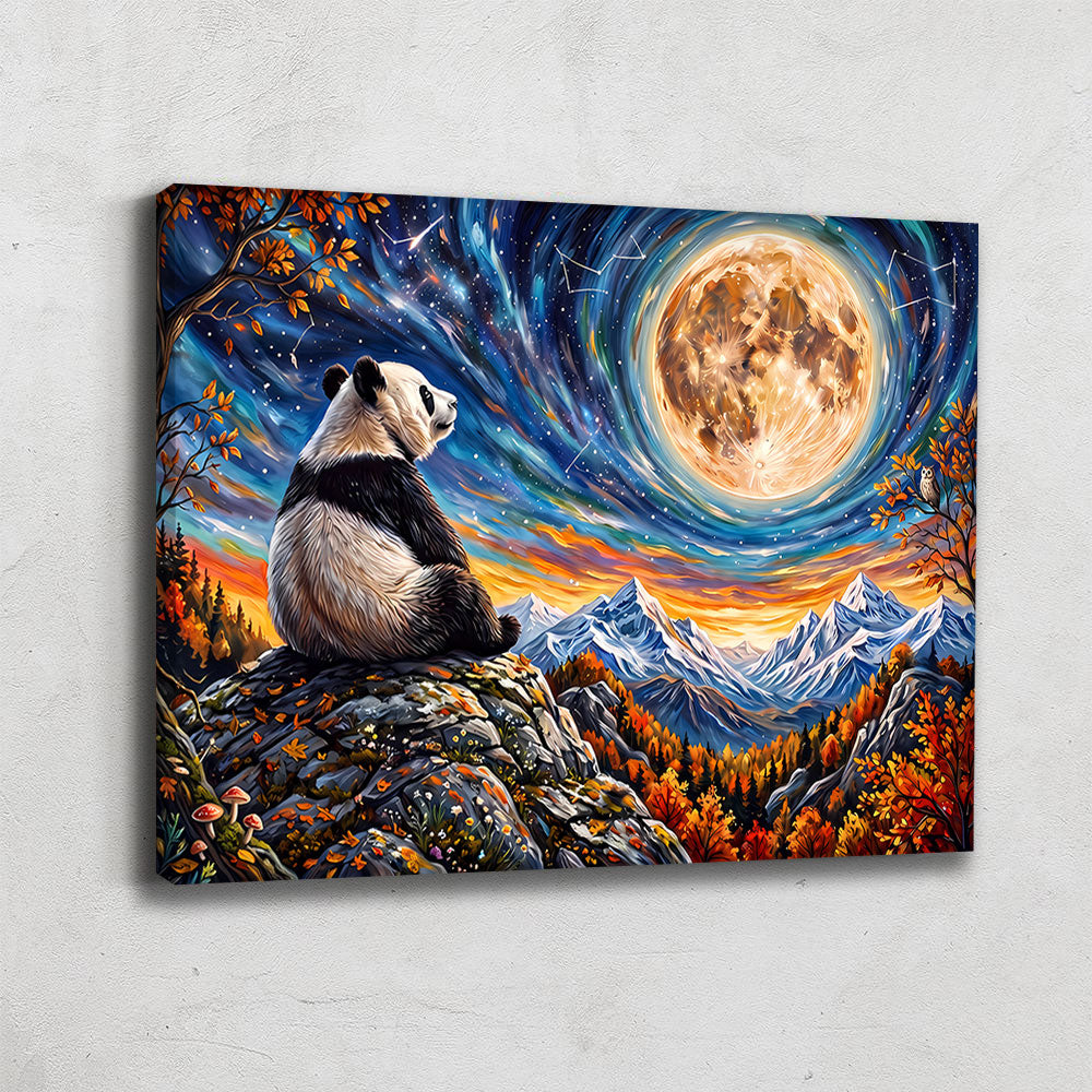 Tableau Panda Multicolore