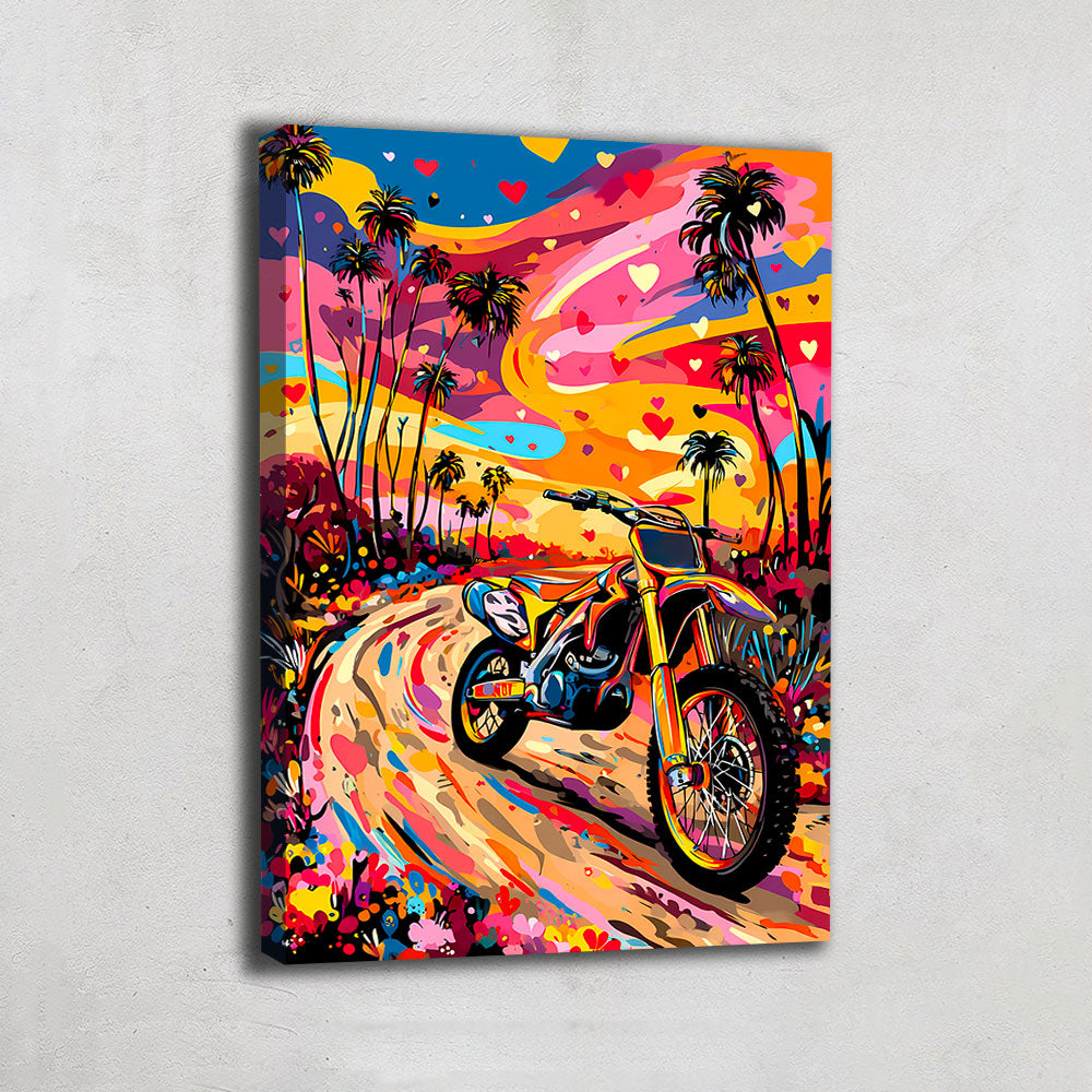 Tableau Peinture Moto