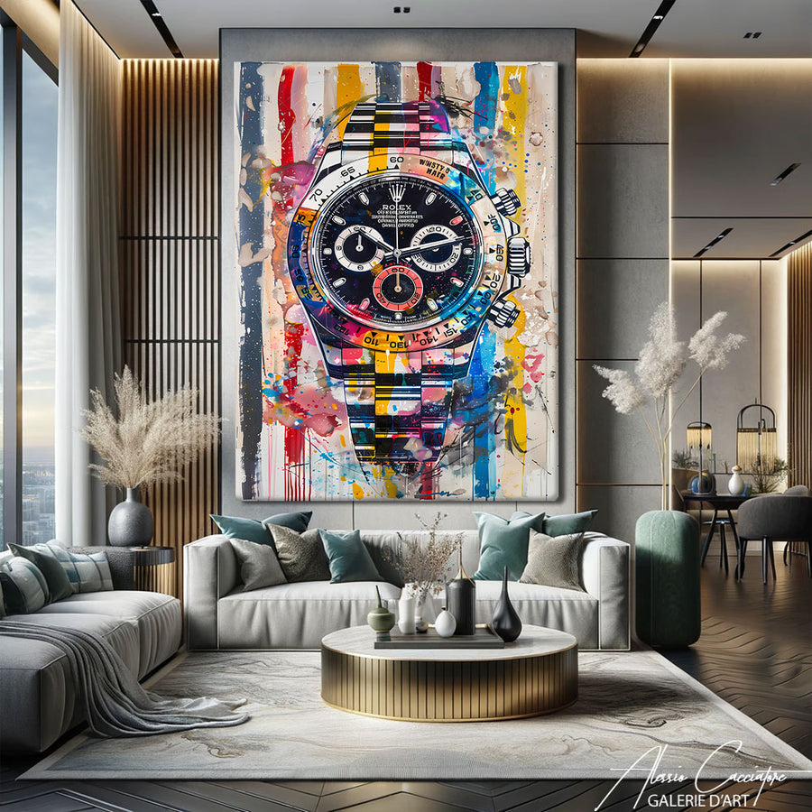 Tableau montre Rolex – mise en situation