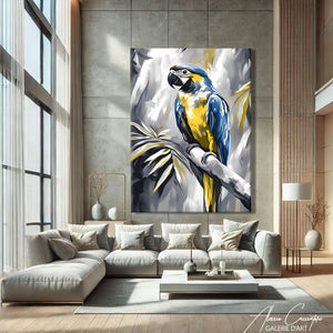 Peinture Perroquet Gris