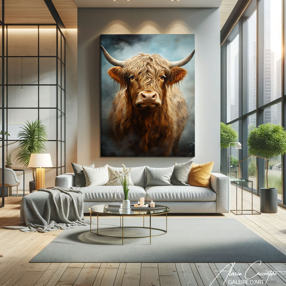 Toile Vache Highland
