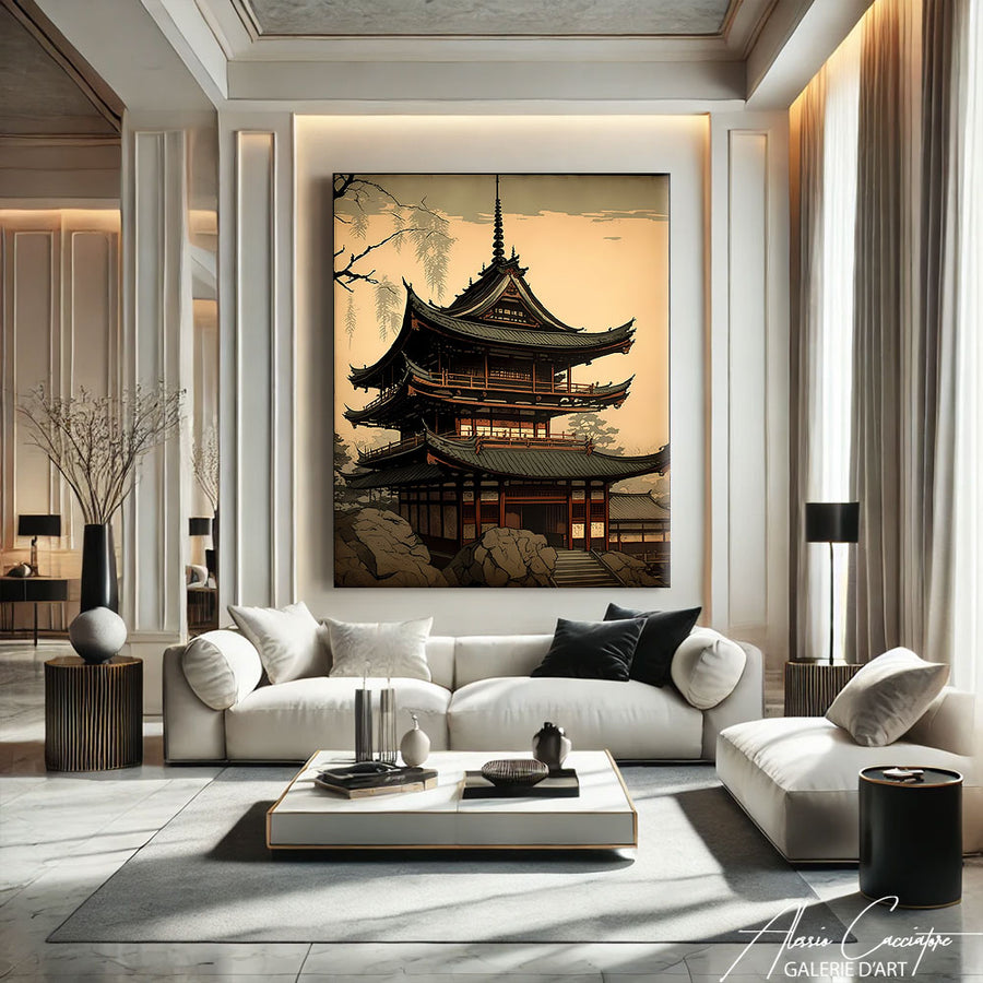 Peinture Temple Japonais – mise en situation