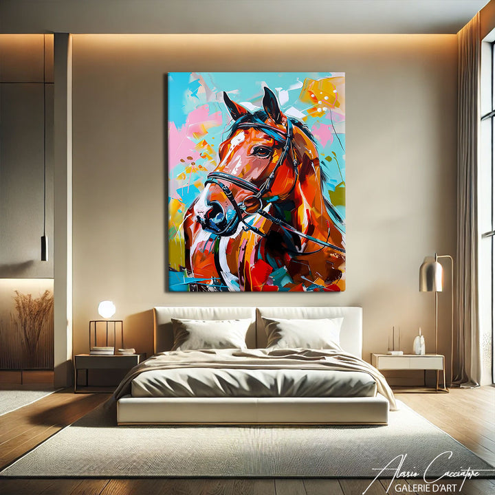  Tableau Cheval Coloré