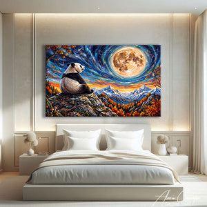 Toile Panda Multicolore